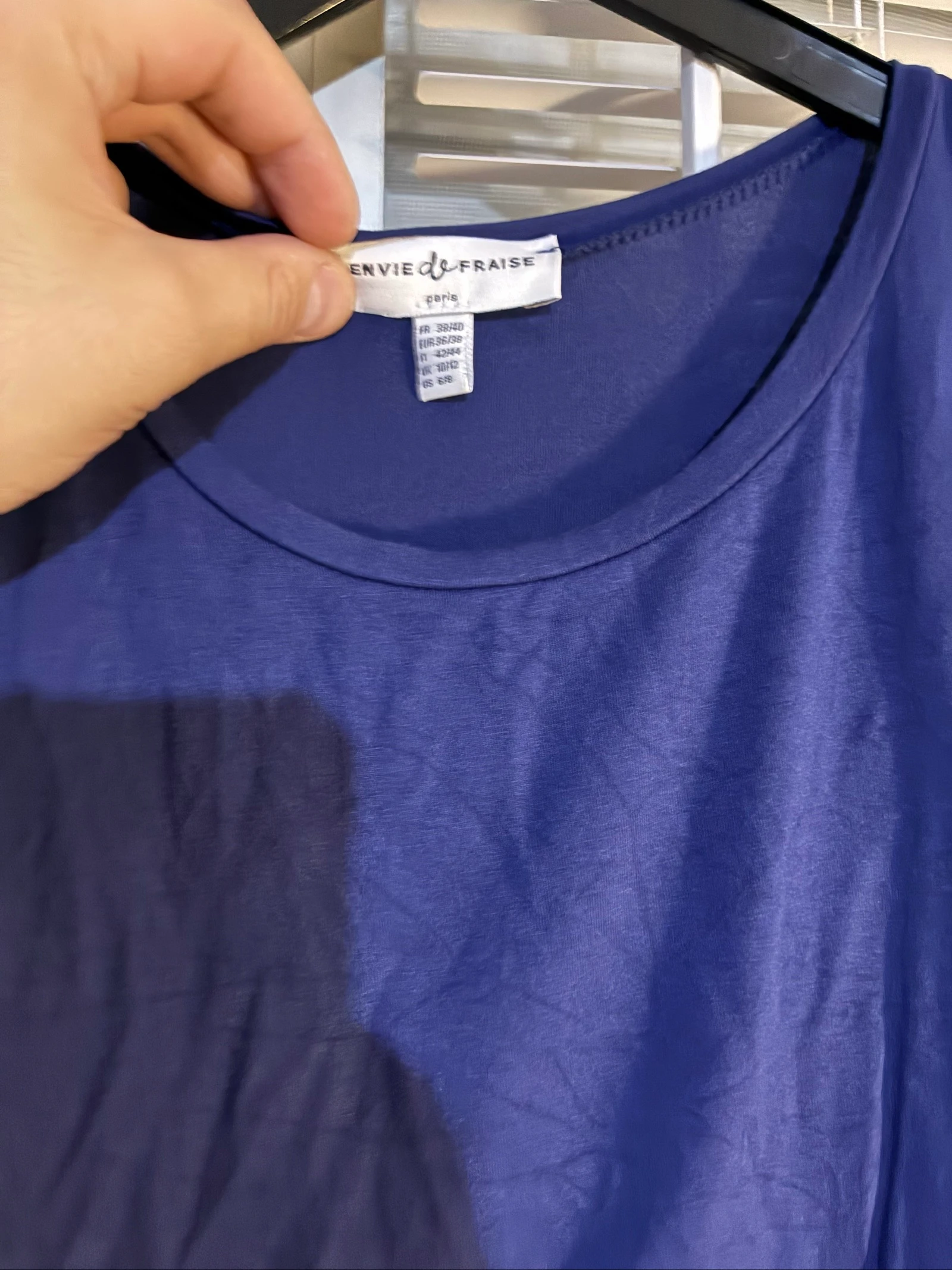Envie de Fraise Zwangerschapsjurk marineblauw korte mouwen T38/40 vloeiend – photo 4